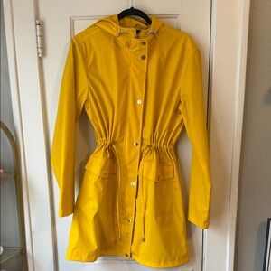 Vibrant Yellow Women's Trench Coat